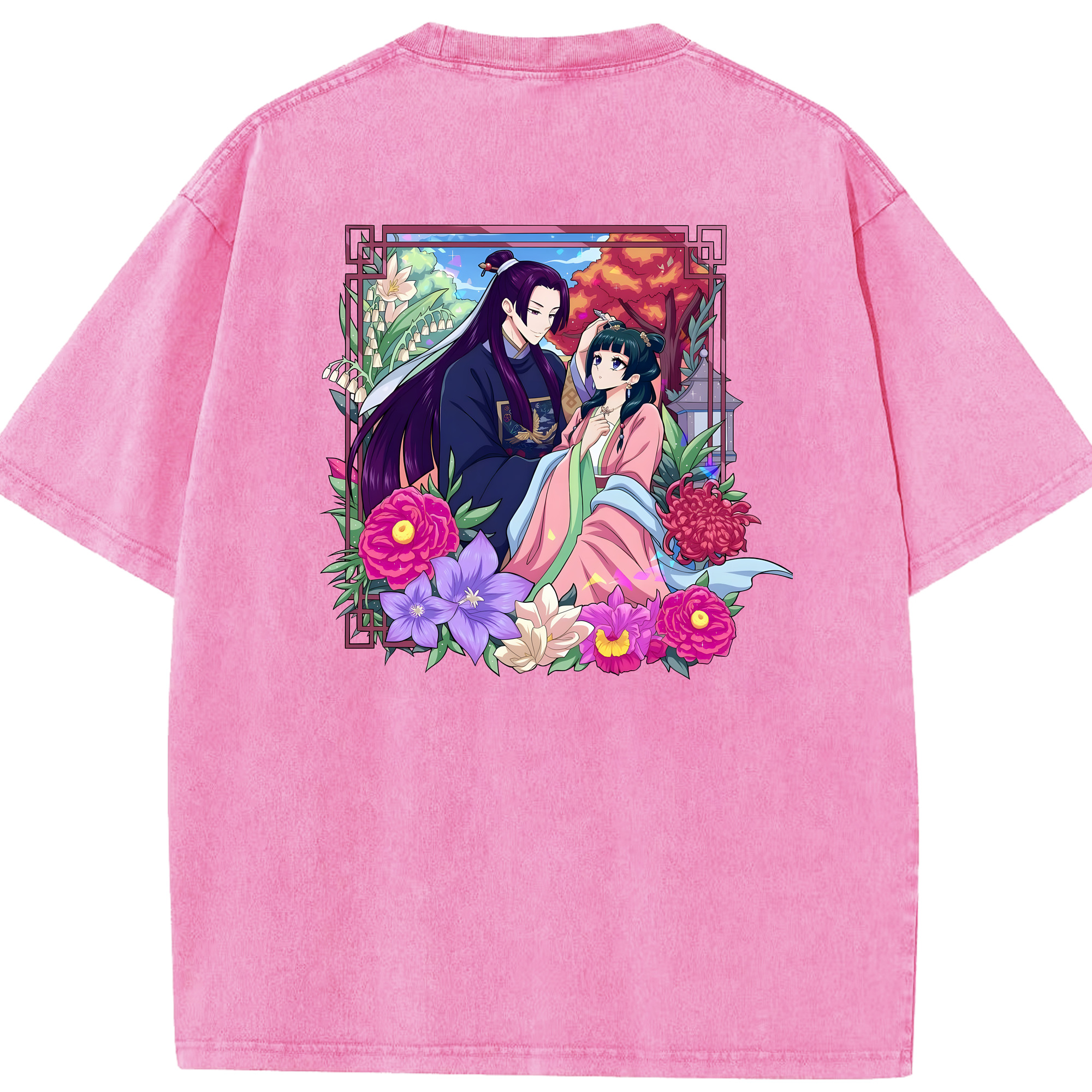 （画像用） 薬屋のひとりごと The Apothecary Diaries 綿100% ヴィンテージ風 半袖Tシャツ（背面プリント）